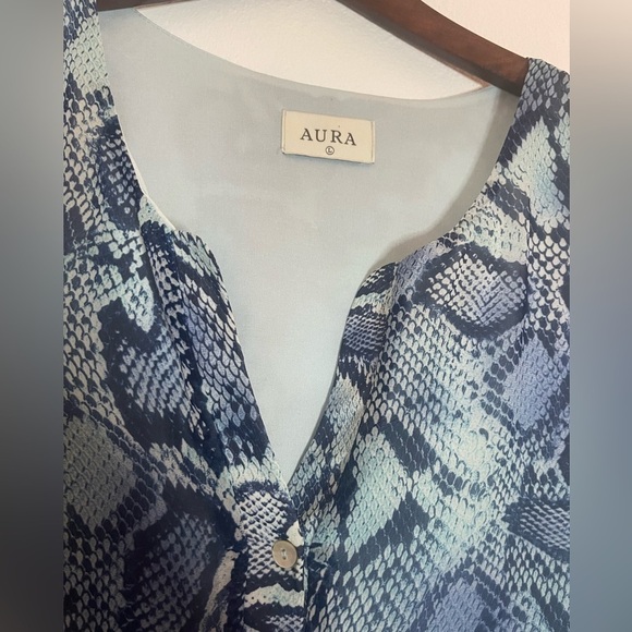 Aura Snakeskin Dress Size Large - Picture 3 of 7